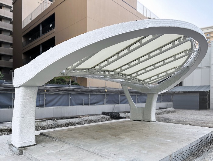 　プリント構造体を適用した駐車場屋根構造物　Ⓒ清水建設