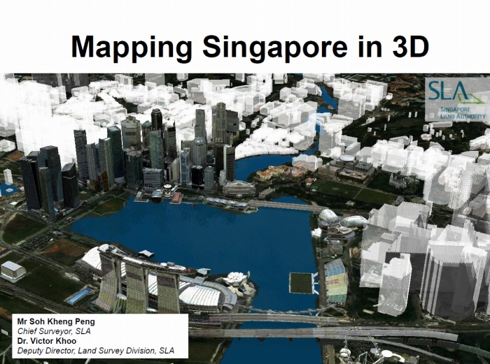 　Mapping Singapore in 3D、2015年のSLA（シンガポール国土庁）プレゼンテーションより
　※上記の画像、キャプションをクリックすると画像の出典元のPDFが開きます。