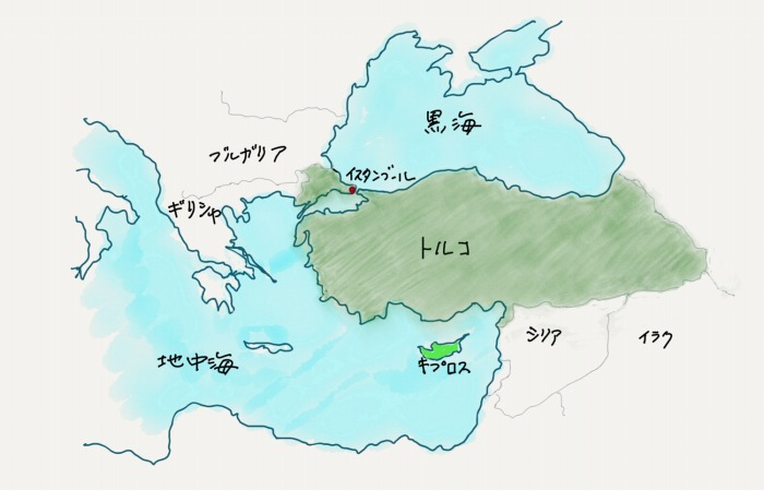 　図1. キプロス地図