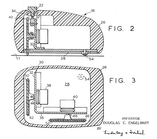 　マウスの設計図　©United States Patent Office