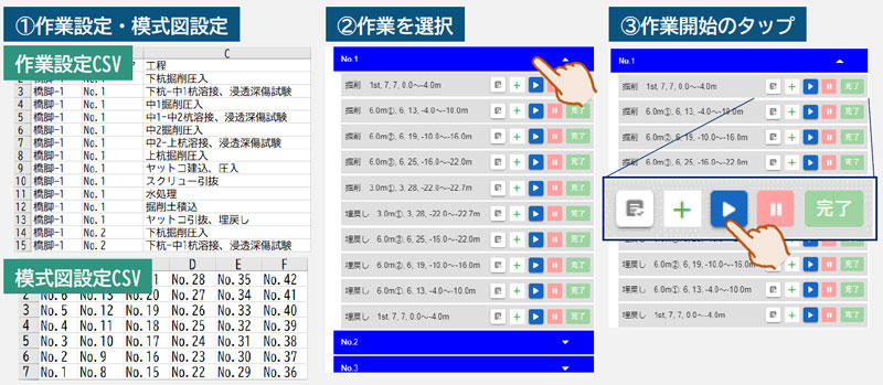 　図2　アプリケーション操作例　Ⓒ大成建設